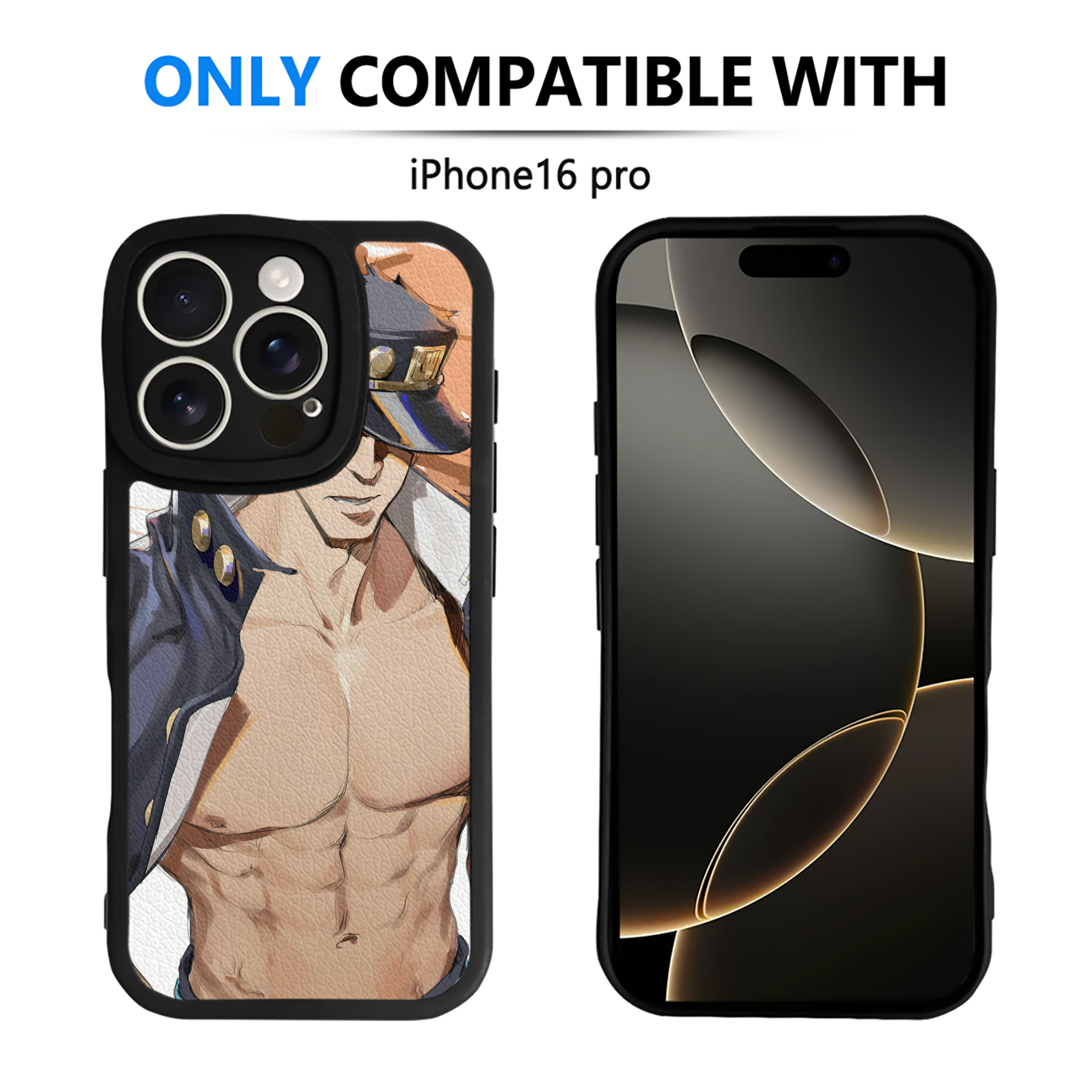 （画像用） ジョジョの奇妙な冒険 JoJo's Bizarre Adventure 【iPhone 16シリーズ対応】シリコンスマホケース（レザー調） 材質：シリコン